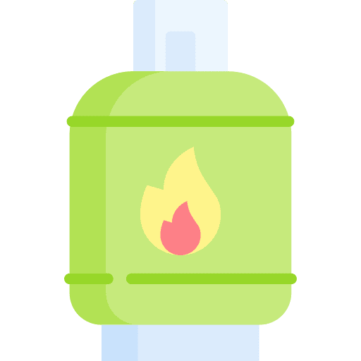 Gas cilinder bottle cooking icon