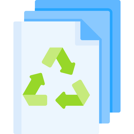 Paper sustainability green recycle icon