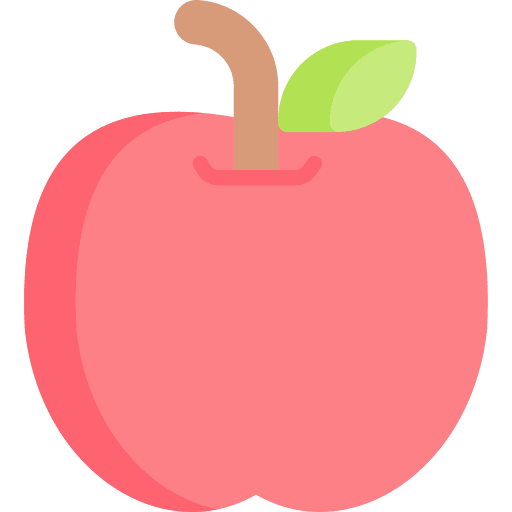 Apple fruit organic vegetarian icon