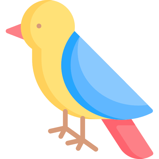 Bird fauna fly feather icon