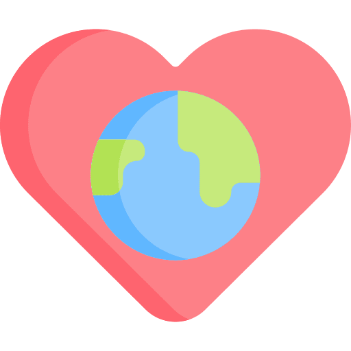 Earth love ecology and environment save the world icon
