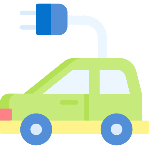 Electric car transportation ecology and environment automobile icon