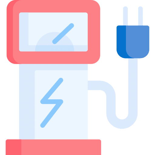 Electric charge transportation ecology and environment petrol icon