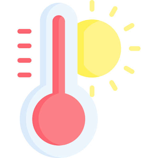 Global warming ecology and environment temperature forecast icon