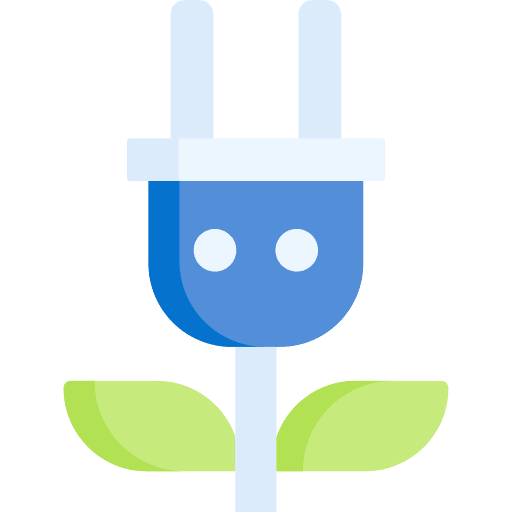 Green power green power electronics sustainability icon