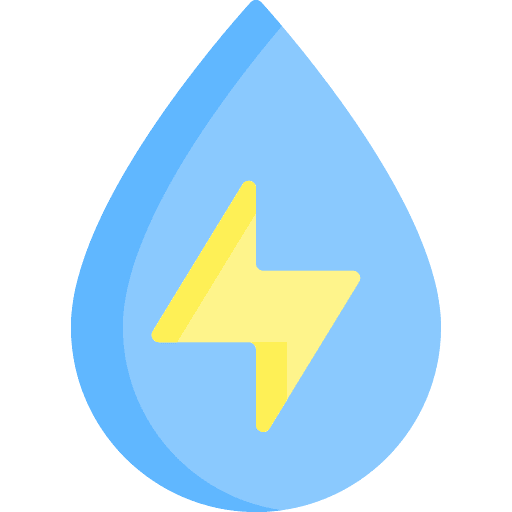 Water energy eco energy hydro power water drop icon