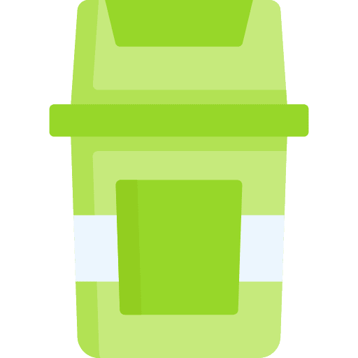Trash bin waste ecology and environment recycle bin icon
