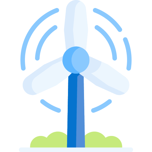 Wind turbine electricity windmill green energy icon