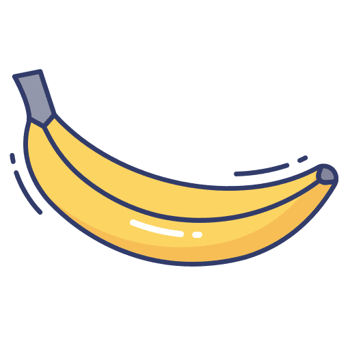 Banana vegetarian food vegan icon