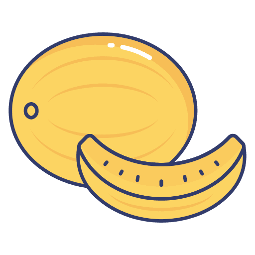 Melon food and restaurant vegetarian healthy food icon