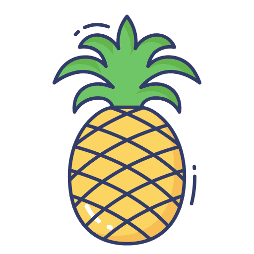 Pineapple pineapple vegan food icon