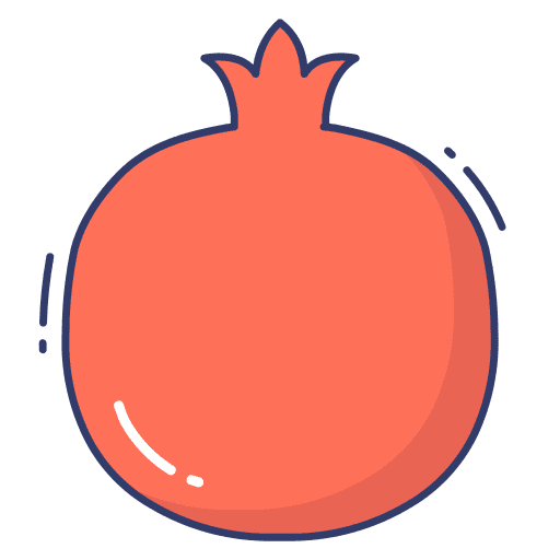 Pomegranate organic food vegetarian icon
