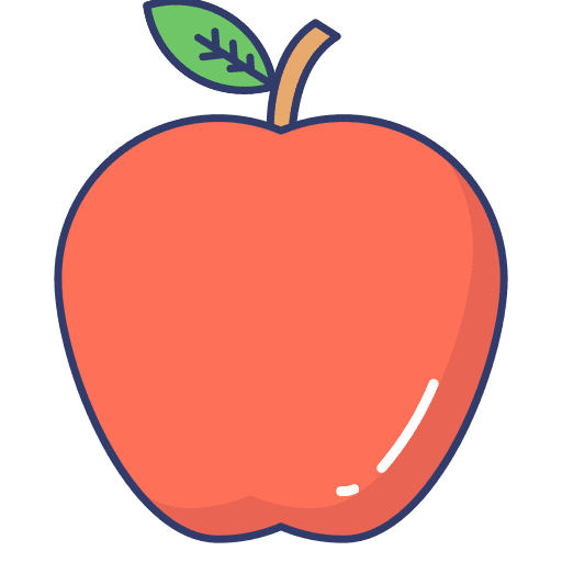 Apple healthy food apple vegan icon