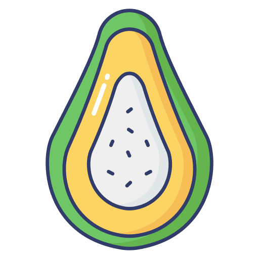 Avocado vegan diet healthy food icon
