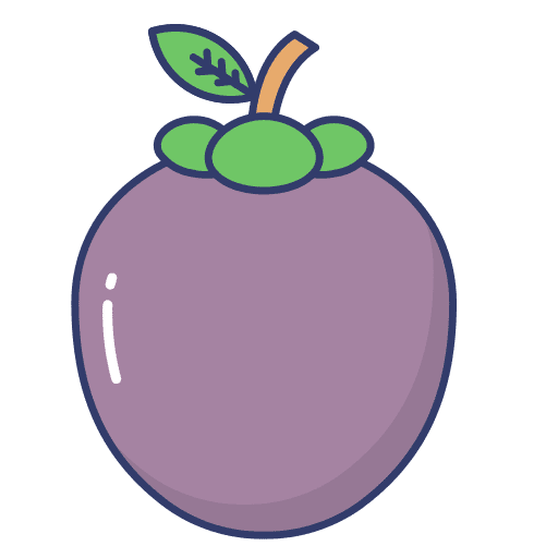 Plum vegetarian healthy food fruit icon