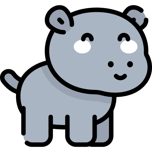 Hippopotamus wildlife animals zoology icon