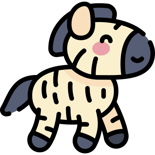 Zebra animals wildlife fauna icon