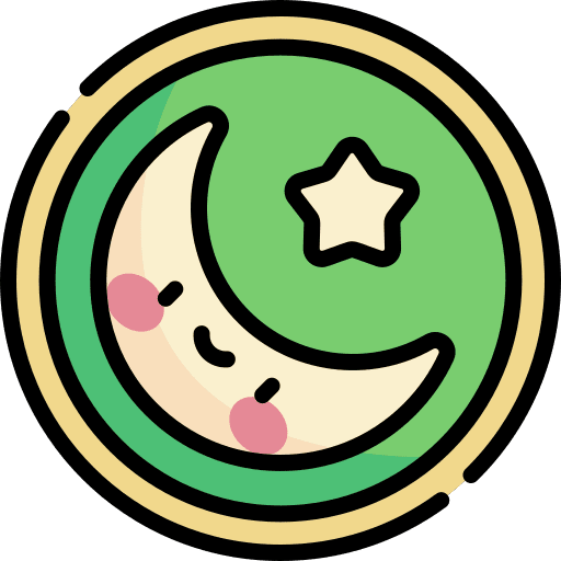 Muslim half moon muslim religious icon