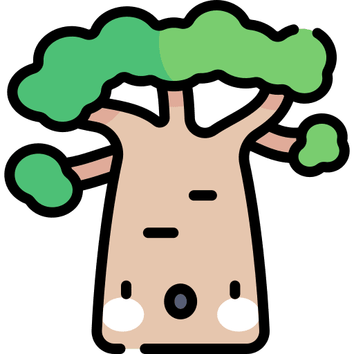 Baobab biology nature botanical icon