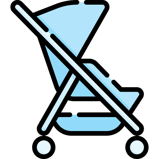 Baby stroller pram transportation baby buggy icon