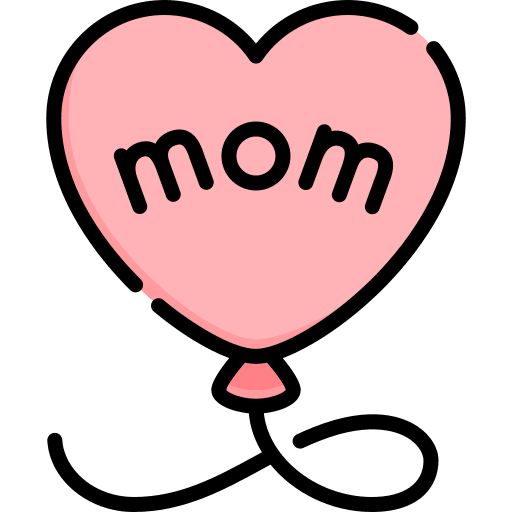 Balloon mom birthday and party mother day icon