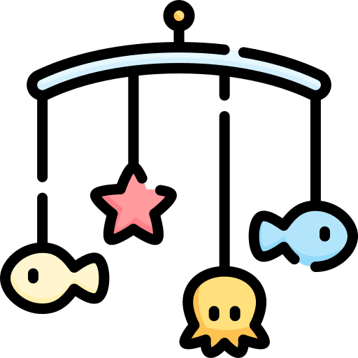 Crib mobile kid and baby mobile toy crib mobile icon