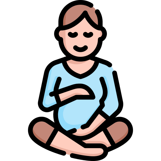 Pregnant yoga relaxation people icon