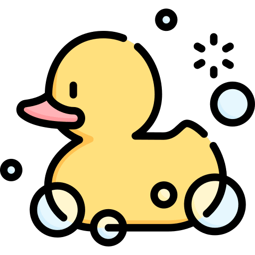 Rubber duck kid and baby baby toy rubber duck icon