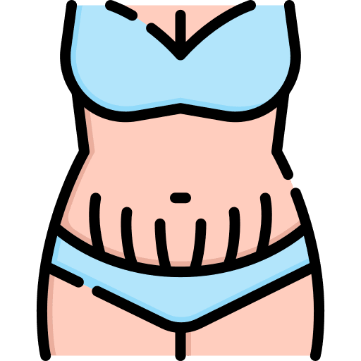 Stretch marks body stretch marks healthcare and medical icon