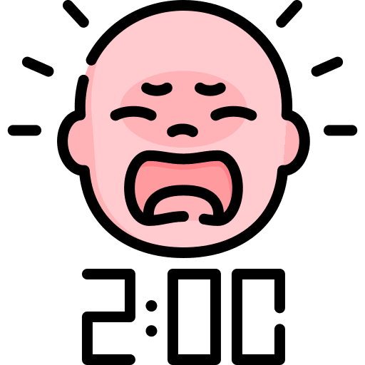 Baby crying childhood newborn infant icon