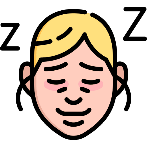 Woman tired avatar sleepy icon