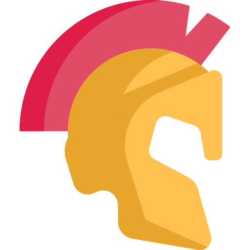 Helmet defense spartan greek icon