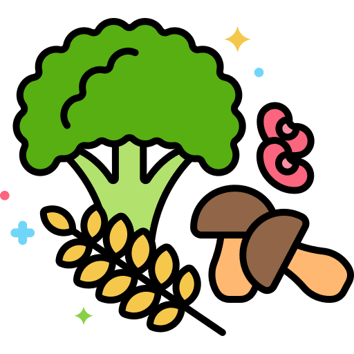 Fiber mushrooms fiber food icon