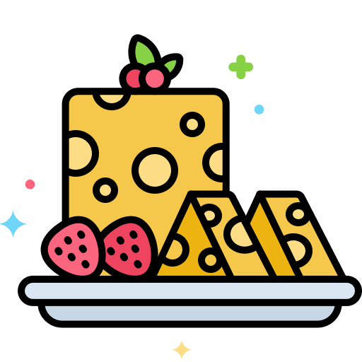 Cheese food and restaurant cheese french icon