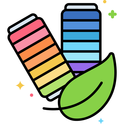 Dye ecology and environment dye colorant icon