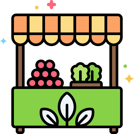 Market organic vegetable healthy food icon