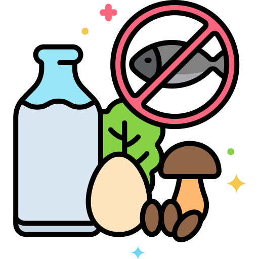 Vegetarian milk bottle vegetarian no fish icon