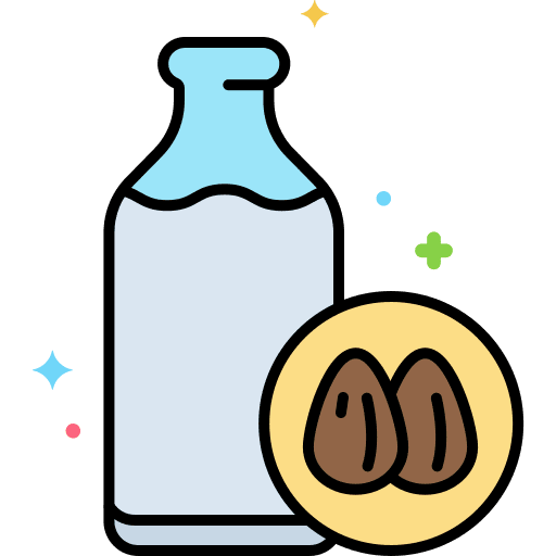 Almond milk vegan vegetable almond milk icon