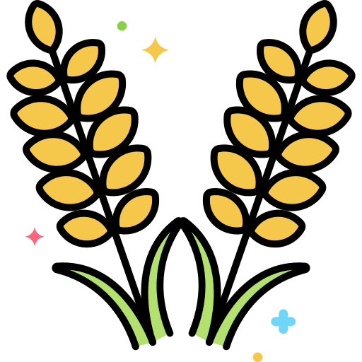 Grain food and restaurant farming harvest icon