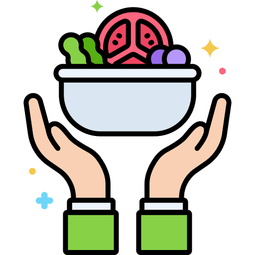 Handmade handmade hands vegetarian icon