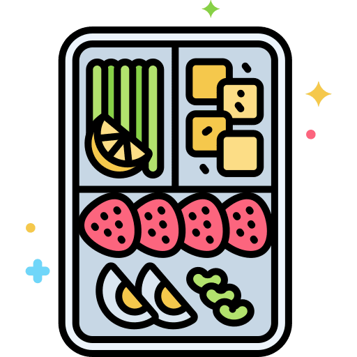 Meal cutting board food preparation icon