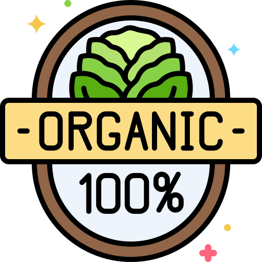 Organic care organic ecology icon