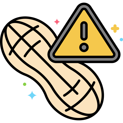 Peanut free allergy peanut free food and restaurant icon