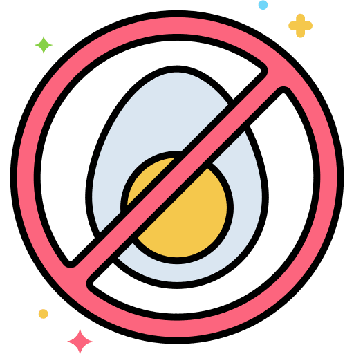 Egg free food allergy dietary icon