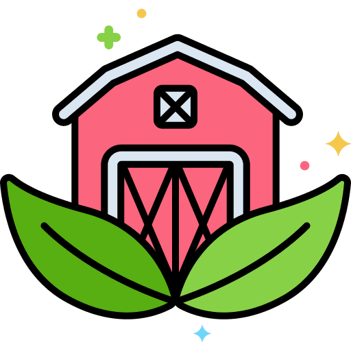 Farm eco friendly farm leaves icon