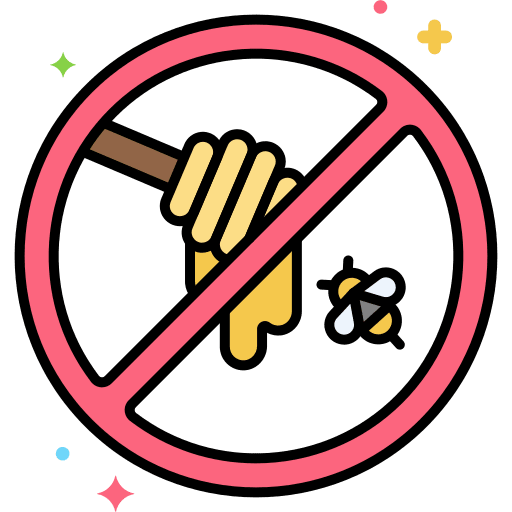 Honey free gastronomy honey free signaling icon