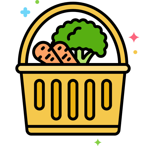 Produce vegan basket produce icon