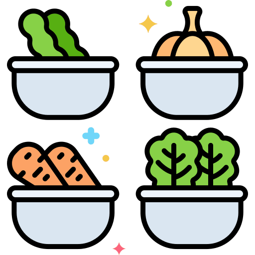 Ingredients ingredients natural food and restaurant icon