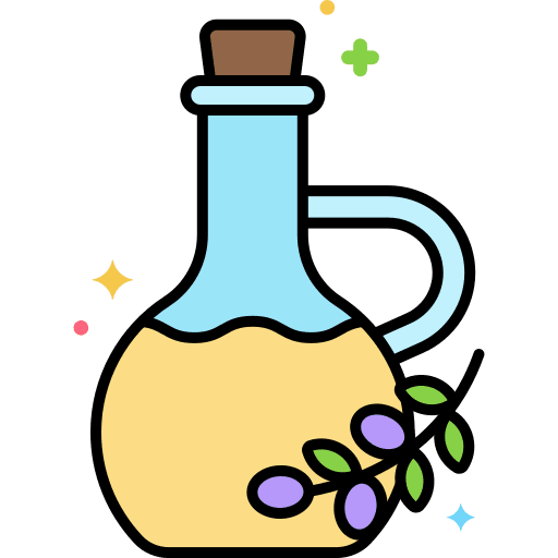 Olive oil vegetarian healthy food and restaurant icon