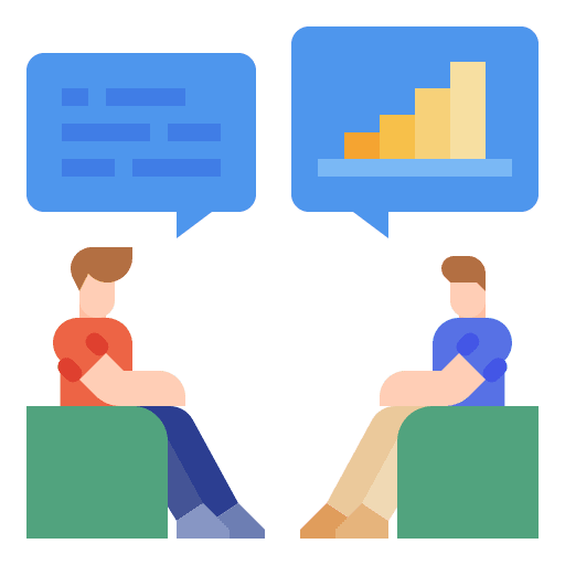 Psychology management talking organization icon